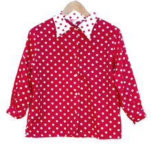 Load image into Gallery viewer, 1960's Laura Mae red polka dot blouse